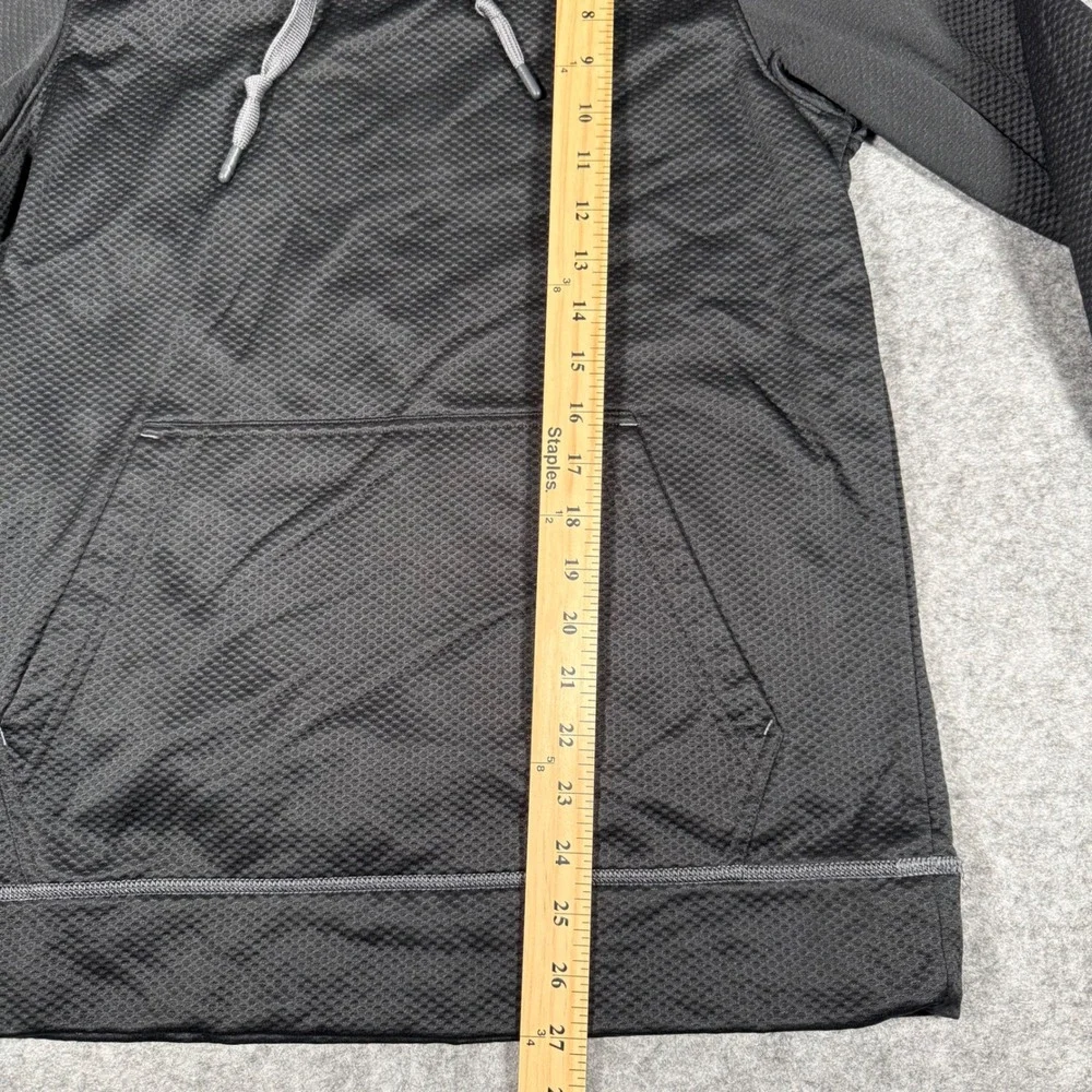 Under Armour Mens Hoodie Small Black‎ Textured Fleece Pullover 1232723 Loose Fit - Picture 4 of 9